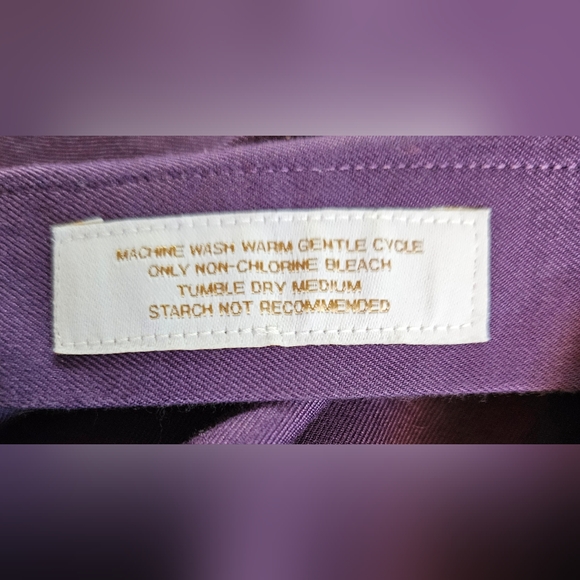 Gold Label Roundtree & Yorke Mens Purple Button Up Long Sleeve Shirt Size 15 1/2 - Picture 10 of 12